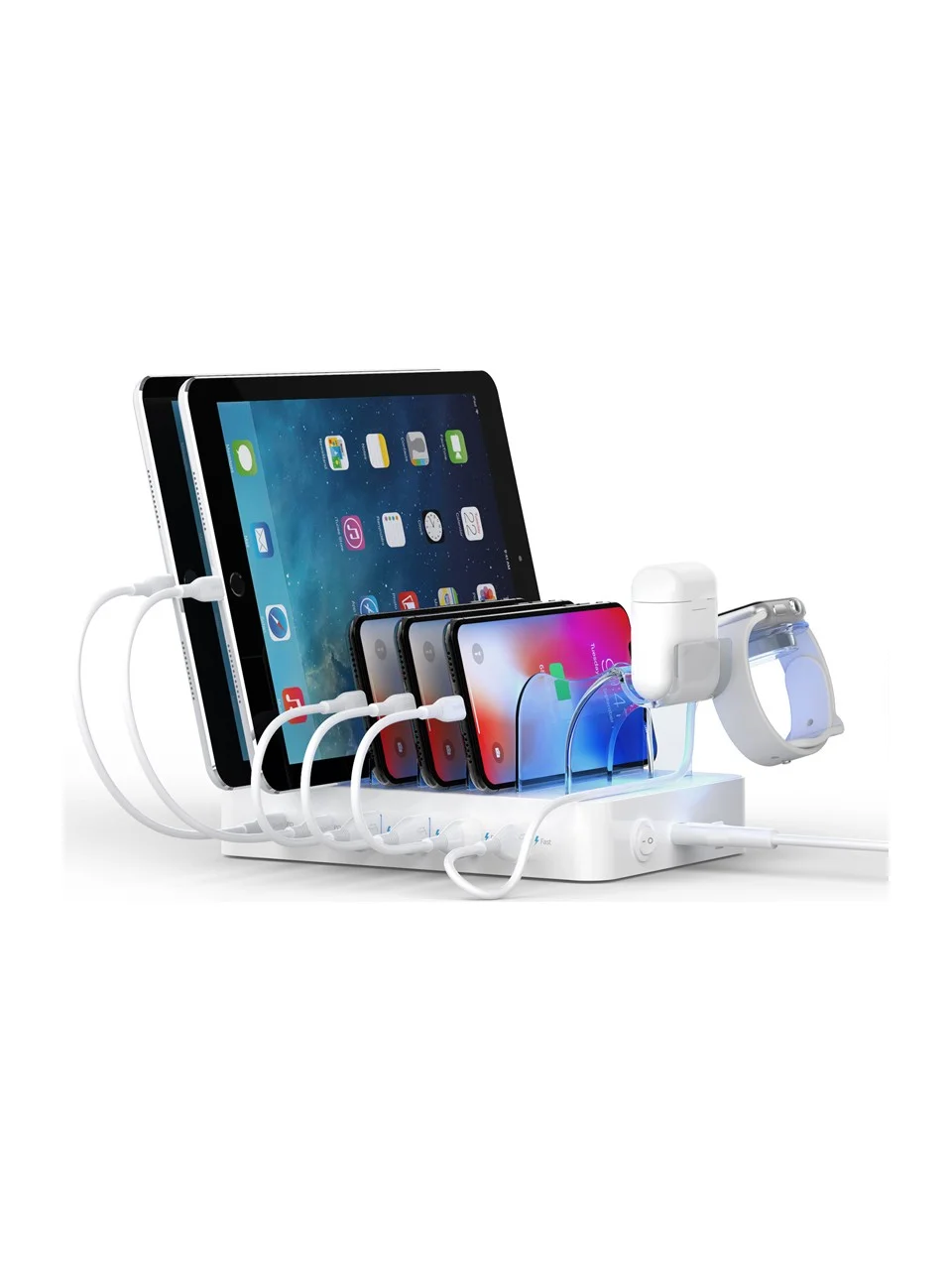 SooPii CS60 (PD) 3.0 60W/12A 6 Port Çoklu Şarj Cihazı Şarj İstasyonu