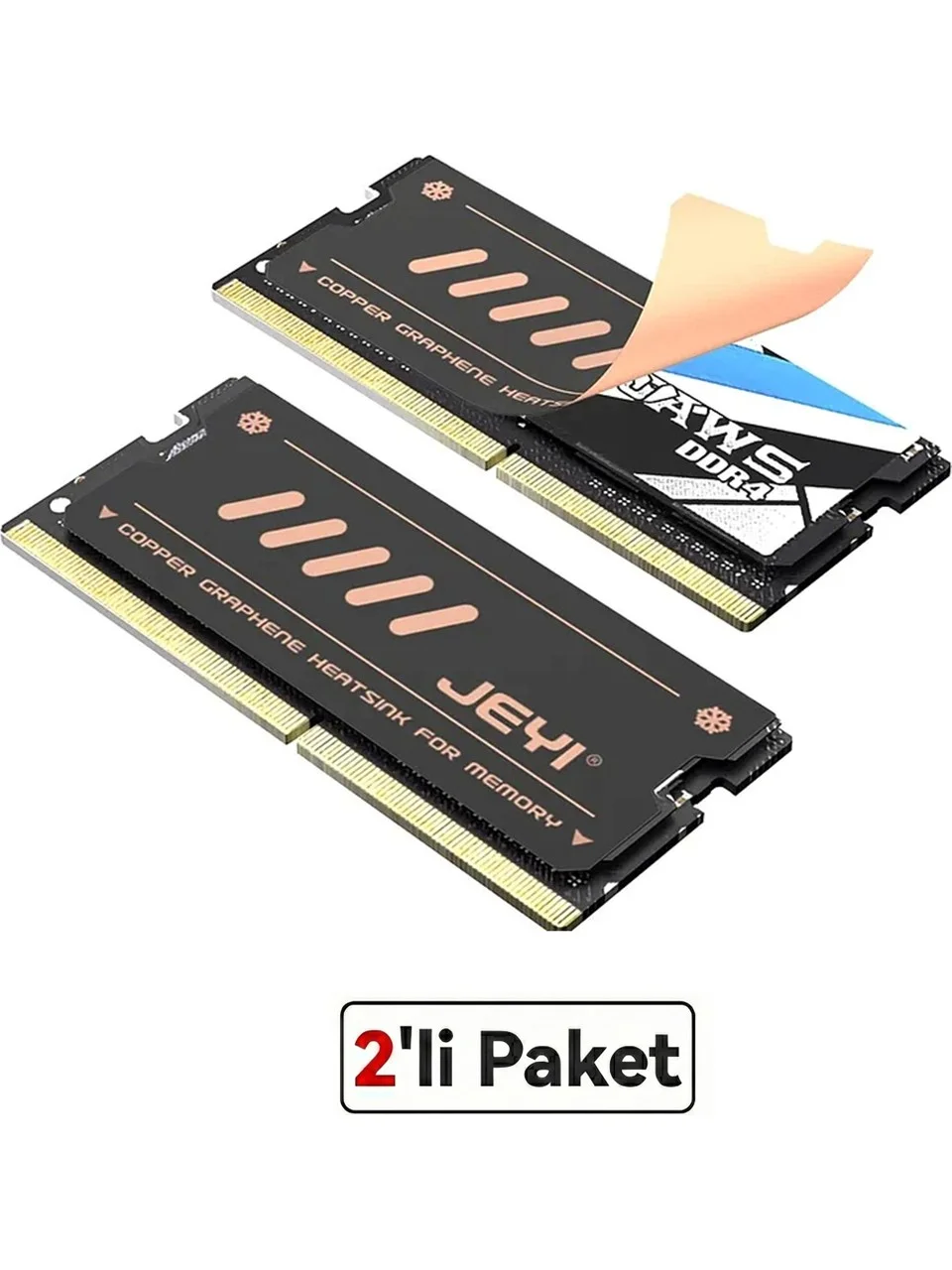 JEYI Nb-Cg Bakır-Grafen Dizüstü Laptop Ram Soğutucu| Ddr3 / Ddr4 / Ddr5 Sodımm Ram Heatsink