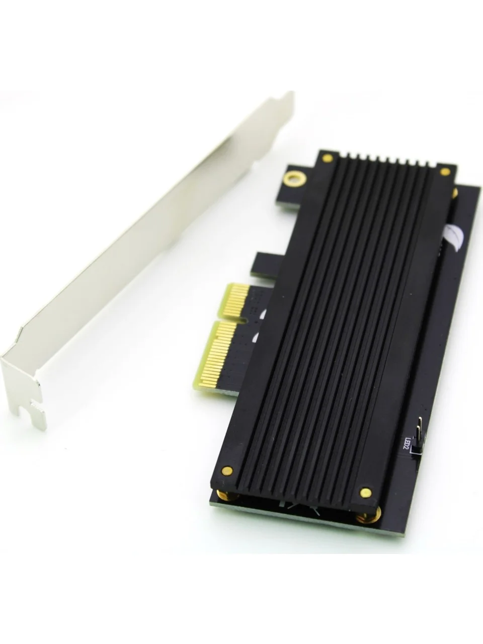 JustQuality M.2 NVMe (M-Key) to PCI-e 3.0 X4 Alüminyum Soğutuculu Dönüştürücü Çevirici Adaptör