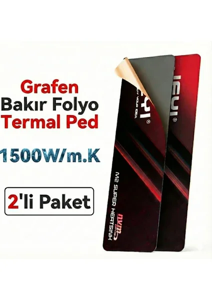 JEYI M.2 2280 SSD M.2 Grafen-Bakır Folyo M.2 Heatsink Termal Ped