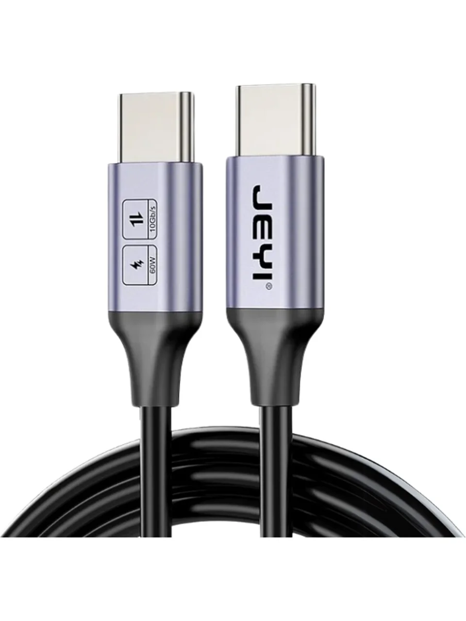 JEYI 50cm Type-C to Type-C USB 3.1 Gen2 10G 60W/3A Veri Şarj Kablosu